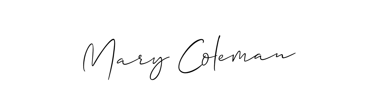 Mary Coleman stylish signature style. Best Handwritten Sign (Allison_Script) for my name. Handwritten Signature Collection Ideas for my name Mary Coleman. Mary Coleman signature style 2 images and pictures png