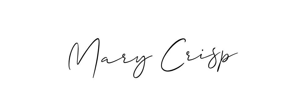 How to make Mary Crisp name signature. Use Allison_Script style for creating short signs online. This is the latest handwritten sign. Mary Crisp signature style 2 images and pictures png