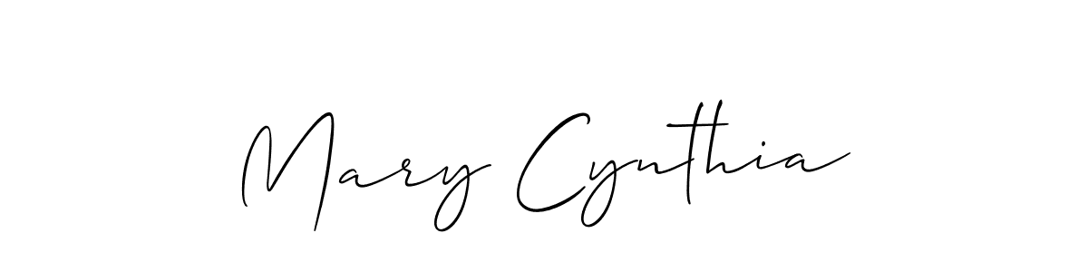 The best way (Allison_Script) to make a short signature is to pick only two or three words in your name. The name Mary Cynthia include a total of six letters. For converting this name. Mary Cynthia signature style 2 images and pictures png