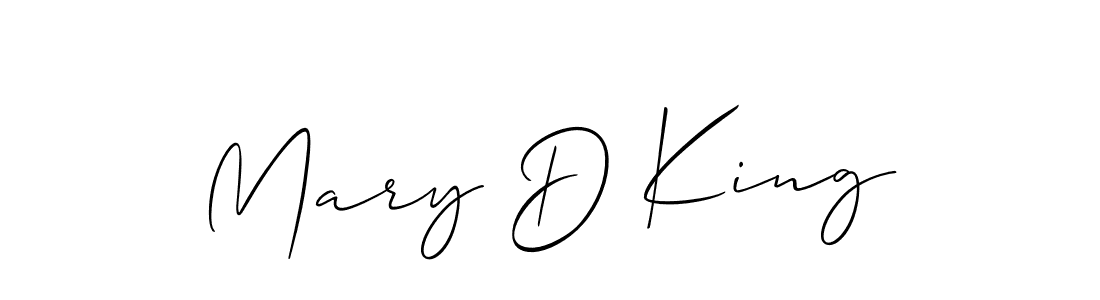 Create a beautiful signature design for name Mary D King. With this signature (Allison_Script) fonts, you can make a handwritten signature for free. Mary D King signature style 2 images and pictures png