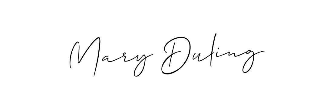 Similarly Allison_Script is the best handwritten signature design. Signature creator online .You can use it as an online autograph creator for name Mary Duling. Mary Duling signature style 2 images and pictures png