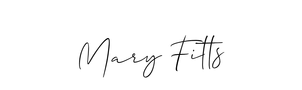 How to make Mary Fitts name signature. Use Allison_Script style for creating short signs online. This is the latest handwritten sign. Mary Fitts signature style 2 images and pictures png