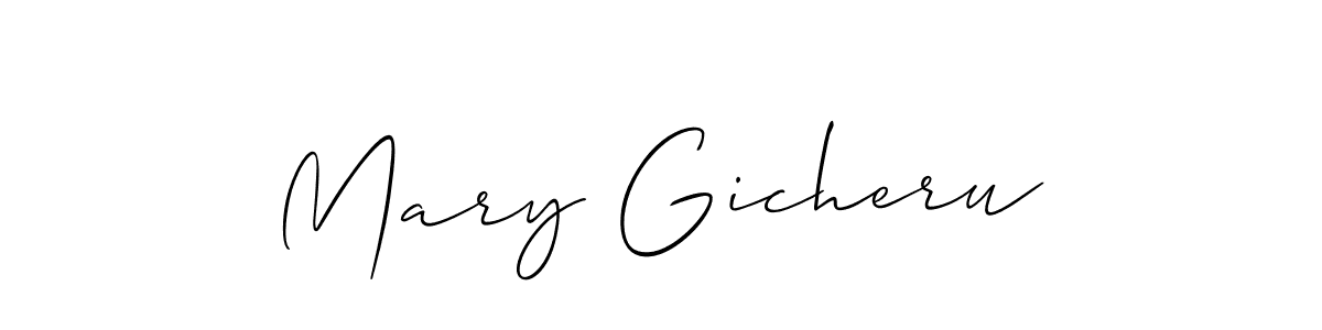 You should practise on your own different ways (Allison_Script) to write your name (Mary Gicheru) in signature. don't let someone else do it for you. Mary Gicheru signature style 2 images and pictures png