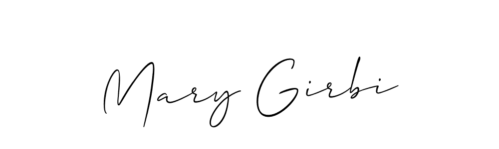 How to make Mary Girbi name signature. Use Allison_Script style for creating short signs online. This is the latest handwritten sign. Mary Girbi signature style 2 images and pictures png