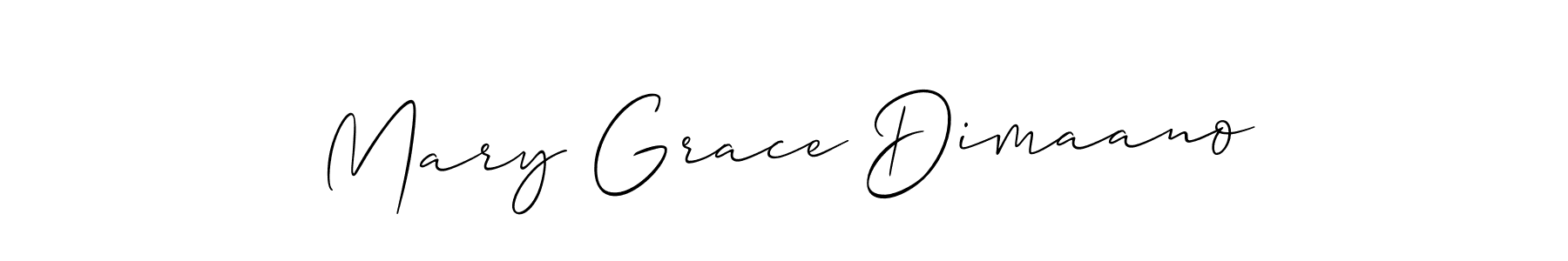 if you are searching for the best signature style for your name Mary Grace Dimaano. so please give up your signature search. here we have designed multiple signature styles  using Allison_Script. Mary Grace Dimaano signature style 2 images and pictures png