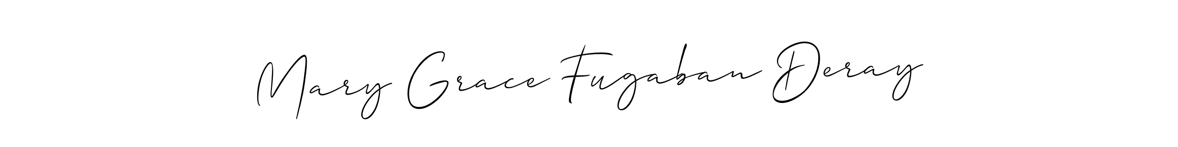 Also we have Mary Grace Fugaban Deray name is the best signature style. Create professional handwritten signature collection using Allison_Script autograph style. Mary Grace Fugaban Deray signature style 2 images and pictures png