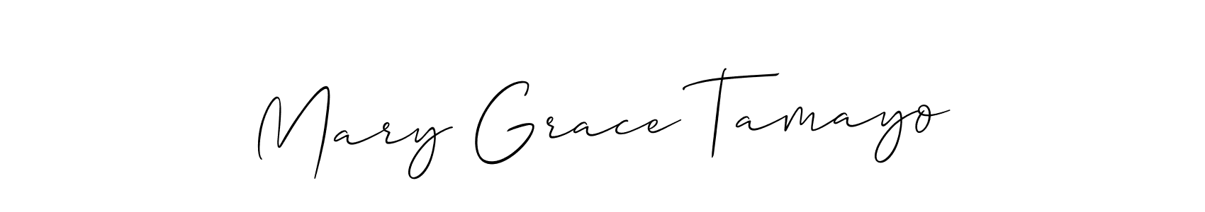 How to make Mary Grace Tamayo signature? Allison_Script is a professional autograph style. Create handwritten signature for Mary Grace Tamayo name. Mary Grace Tamayo signature style 2 images and pictures png