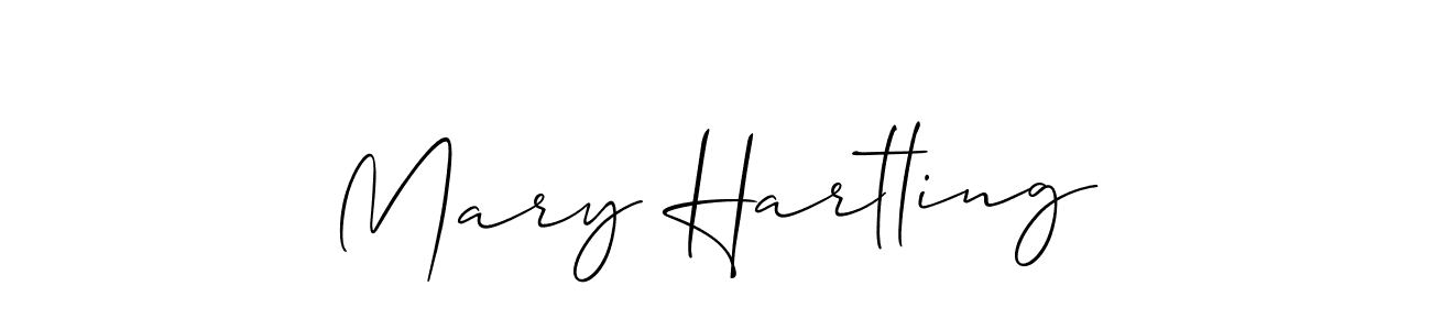 How to make Mary Hartling signature? Allison_Script is a professional autograph style. Create handwritten signature for Mary Hartling name. Mary Hartling signature style 2 images and pictures png