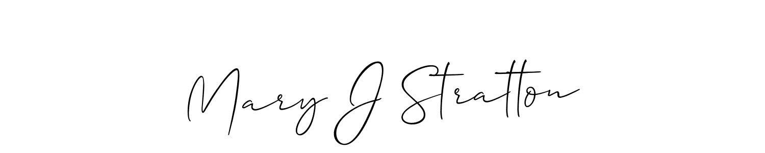 Design your own signature with our free online signature maker. With this signature software, you can create a handwritten (Allison_Script) signature for name Mary J Stratton. Mary J Stratton signature style 2 images and pictures png