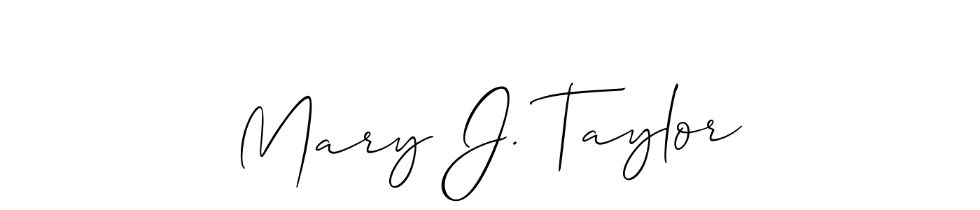 The best way (Allison_Script) to make a short signature is to pick only two or three words in your name. The name Mary J. Taylor include a total of six letters. For converting this name. Mary J. Taylor signature style 2 images and pictures png