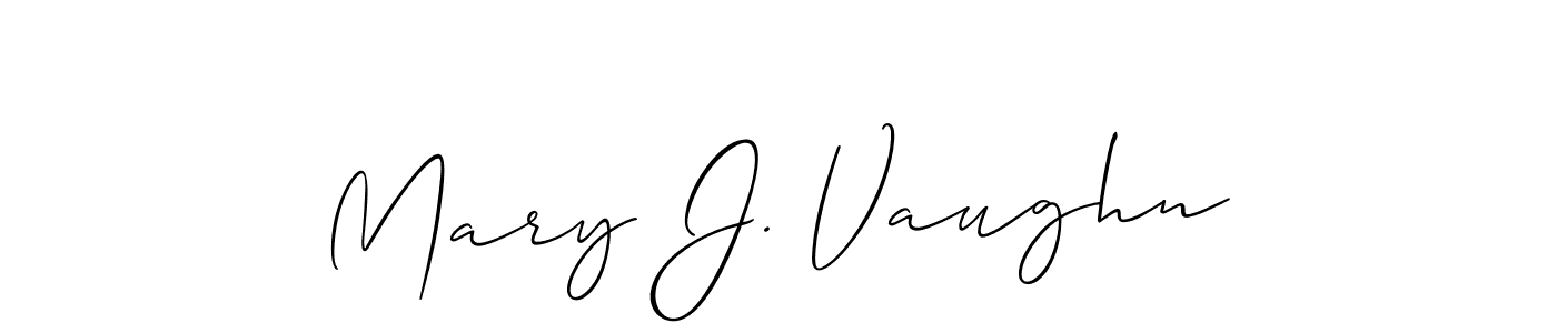 It looks lik you need a new signature style for name Mary J. Vaughn. Design unique handwritten (Allison_Script) signature with our free signature maker in just a few clicks. Mary J. Vaughn signature style 2 images and pictures png