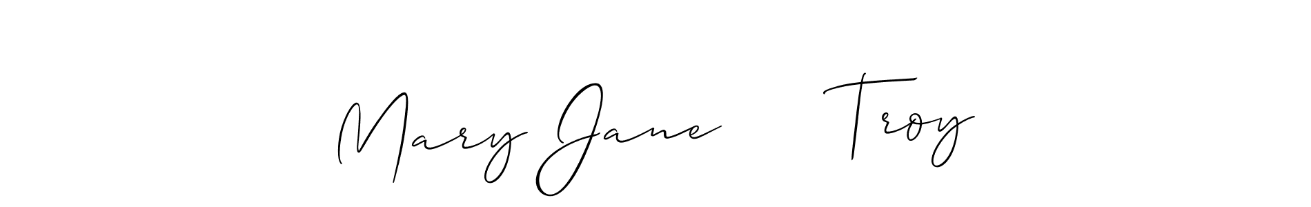 Create a beautiful signature design for name Mary Jane      Troy. With this signature (Allison_Script) fonts, you can make a handwritten signature for free. Mary Jane      Troy signature style 2 images and pictures png