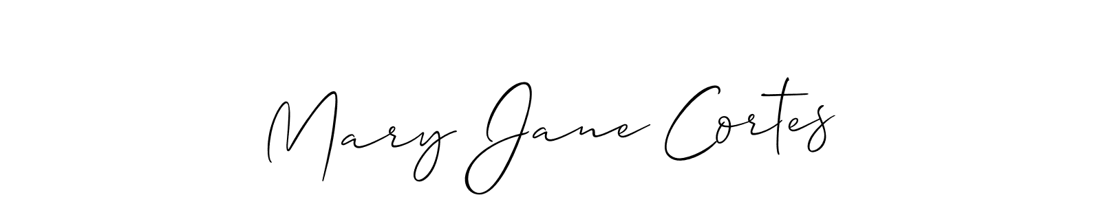 Make a beautiful signature design for name Mary Jane Cortes. With this signature (Allison_Script) style, you can create a handwritten signature for free. Mary Jane Cortes signature style 2 images and pictures png