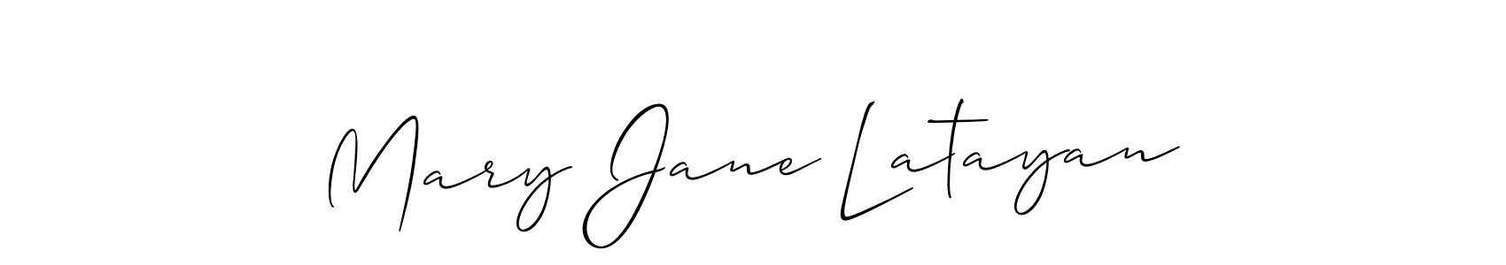 How to make Mary Jane Latayan signature? Allison_Script is a professional autograph style. Create handwritten signature for Mary Jane Latayan name. Mary Jane Latayan signature style 2 images and pictures png