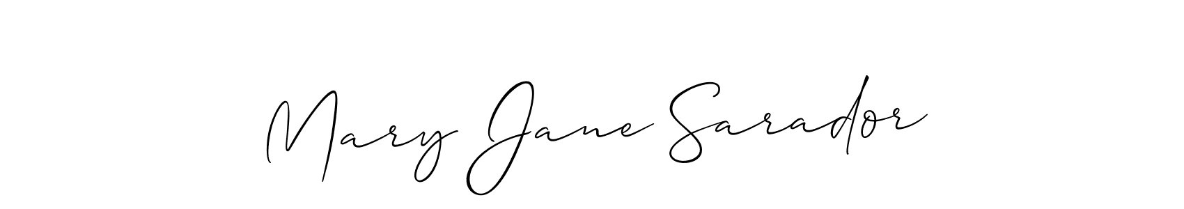 Best and Professional Signature Style for Mary Jane Sarador. Allison_Script Best Signature Style Collection. Mary Jane Sarador signature style 2 images and pictures png