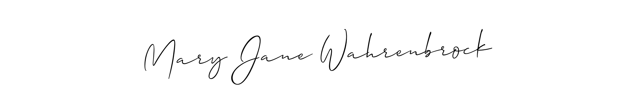 You should practise on your own different ways (Allison_Script) to write your name (Mary Jane Wahrenbrock) in signature. don't let someone else do it for you. Mary Jane Wahrenbrock signature style 2 images and pictures png