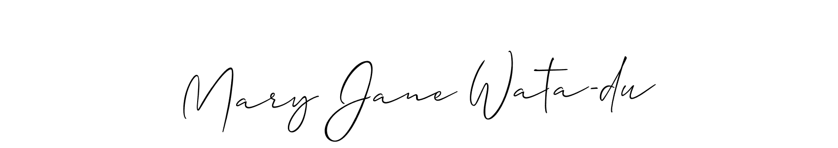 How to make Mary Jane Wata-du signature? Allison_Script is a professional autograph style. Create handwritten signature for Mary Jane Wata-du name. Mary Jane Wata-du signature style 2 images and pictures png