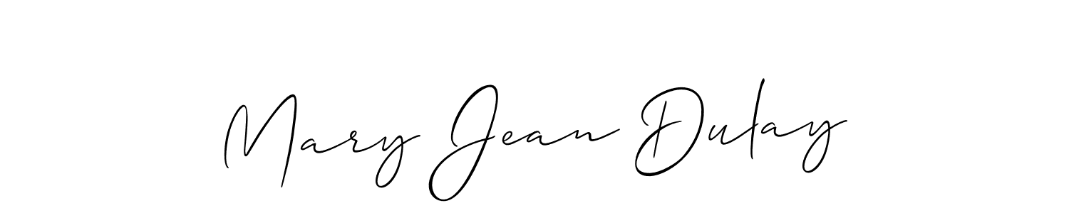 Also we have Mary Jean Dulay name is the best signature style. Create professional handwritten signature collection using Allison_Script autograph style. Mary Jean Dulay signature style 2 images and pictures png