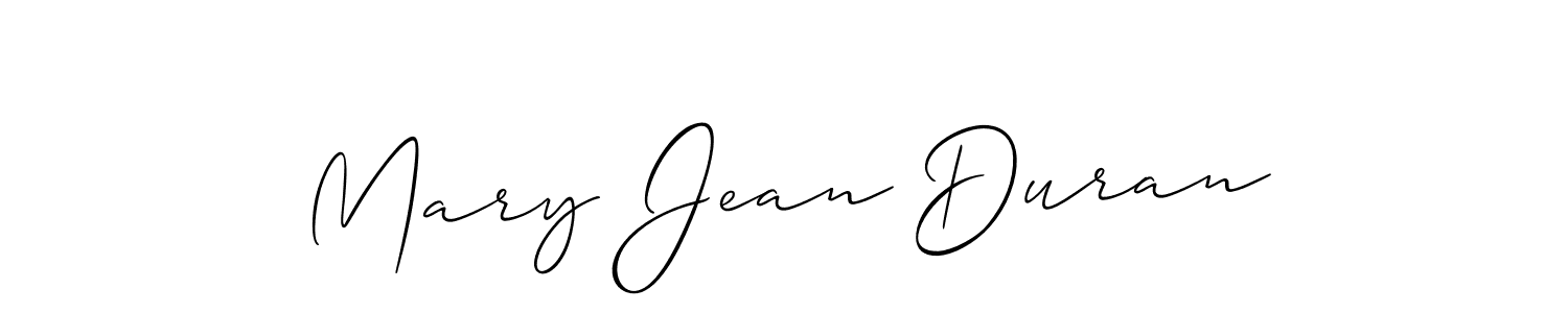 The best way (Allison_Script) to make a short signature is to pick only two or three words in your name. The name Mary Jean Duran include a total of six letters. For converting this name. Mary Jean Duran signature style 2 images and pictures png