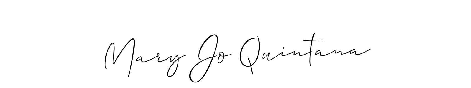 Design your own signature with our free online signature maker. With this signature software, you can create a handwritten (Allison_Script) signature for name Mary Jo Quintana. Mary Jo Quintana signature style 2 images and pictures png
