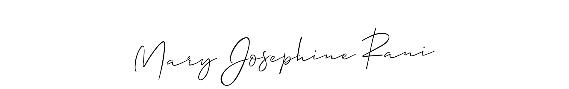 Make a short Mary Josephine Rani signature style. Manage your documents anywhere anytime using Allison_Script. Create and add eSignatures, submit forms, share and send files easily. Mary Josephine Rani signature style 2 images and pictures png