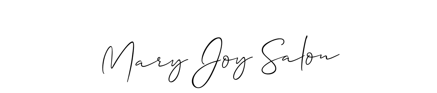 Also You can easily find your signature by using the search form. We will create Mary Joy Salon name handwritten signature images for you free of cost using Allison_Script sign style. Mary Joy Salon signature style 2 images and pictures png