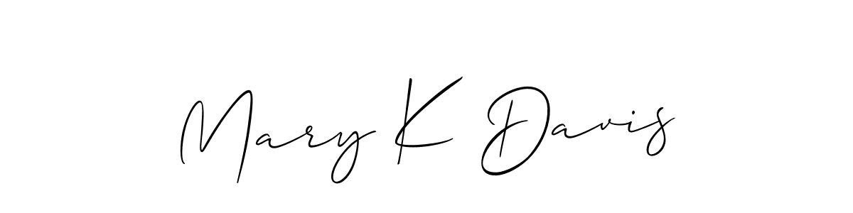 Create a beautiful signature design for name Mary K Davis. With this signature (Allison_Script) fonts, you can make a handwritten signature for free. Mary K Davis signature style 2 images and pictures png