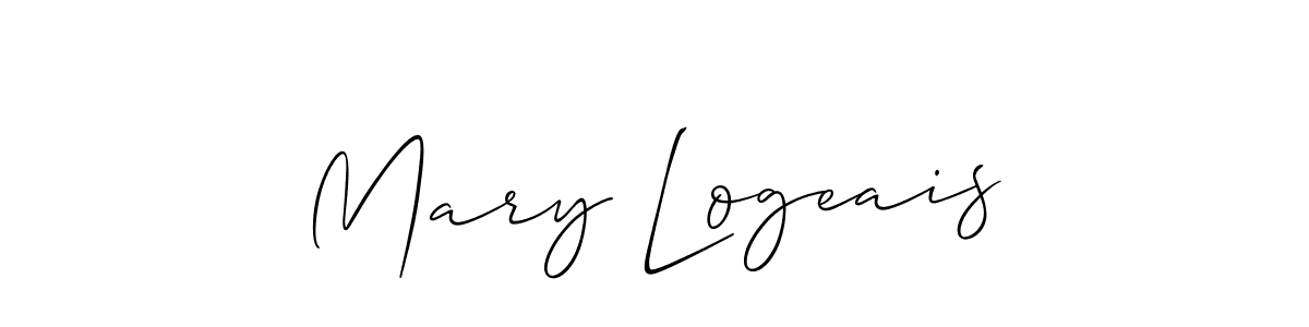 The best way (Allison_Script) to make a short signature is to pick only two or three words in your name. The name Mary Logeais include a total of six letters. For converting this name. Mary Logeais signature style 2 images and pictures png