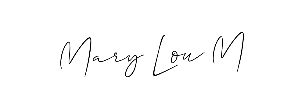 Also we have Mary Lou M name is the best signature style. Create professional handwritten signature collection using Allison_Script autograph style. Mary Lou M signature style 2 images and pictures png