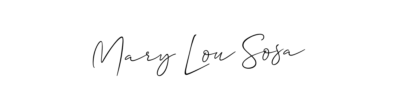 Best and Professional Signature Style for Mary Lou Sosa. Allison_Script Best Signature Style Collection. Mary Lou Sosa signature style 2 images and pictures png