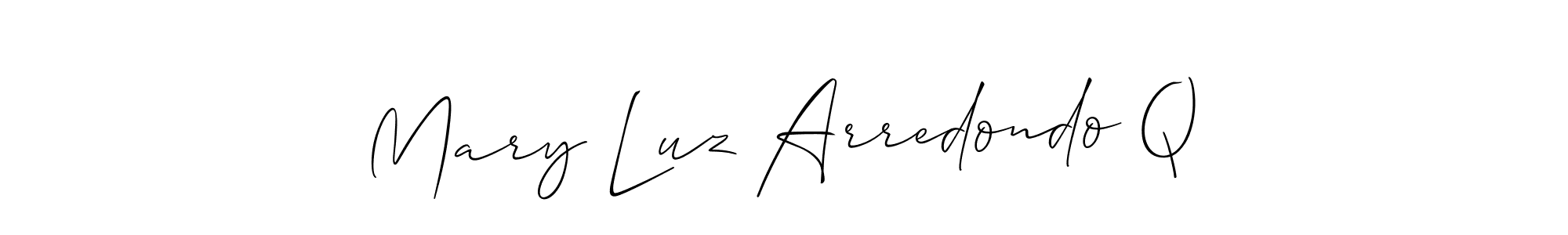 Best and Professional Signature Style for Mary Luz Arredondo Q. Allison_Script Best Signature Style Collection. Mary Luz Arredondo Q signature style 2 images and pictures png