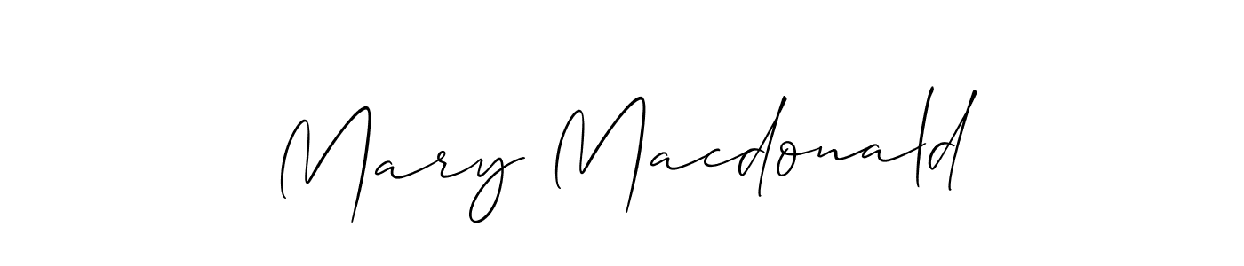 Use a signature maker to create a handwritten signature online. With this signature software, you can design (Allison_Script) your own signature for name Mary Macdonald. Mary Macdonald signature style 2 images and pictures png