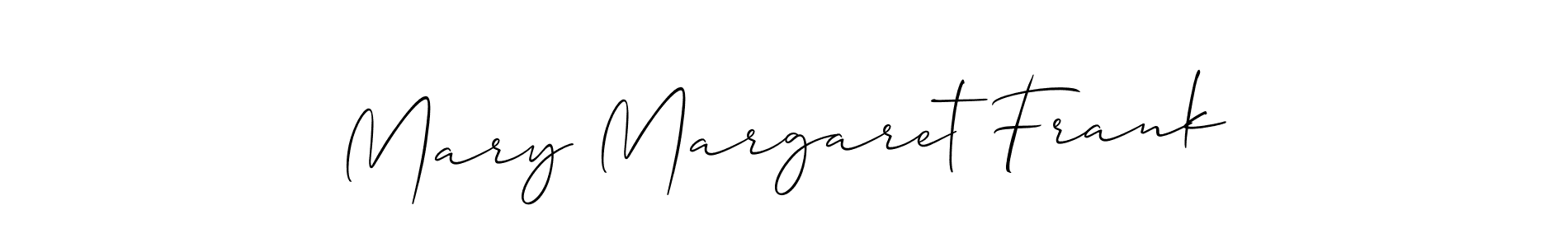 Use a signature maker to create a handwritten signature online. With this signature software, you can design (Allison_Script) your own signature for name Mary Margaret Frank. Mary Margaret Frank signature style 2 images and pictures png