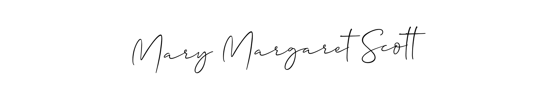 Allison_Script is a professional signature style that is perfect for those who want to add a touch of class to their signature. It is also a great choice for those who want to make their signature more unique. Get Mary Margaret Scott name to fancy signature for free. Mary Margaret Scott signature style 2 images and pictures png