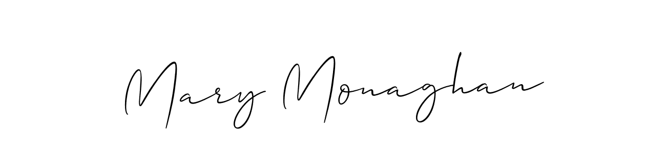 Use a signature maker to create a handwritten signature online. With this signature software, you can design (Allison_Script) your own signature for name Mary Monaghan. Mary Monaghan signature style 2 images and pictures png