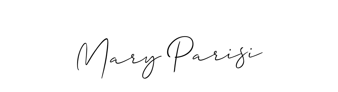Make a beautiful signature design for name Mary Parisi. With this signature (Allison_Script) style, you can create a handwritten signature for free. Mary Parisi signature style 2 images and pictures png