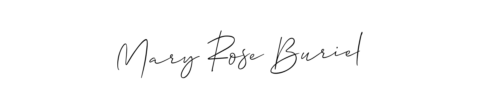 Design your own signature with our free online signature maker. With this signature software, you can create a handwritten (Allison_Script) signature for name Mary Rose Buriel. Mary Rose Buriel signature style 2 images and pictures png