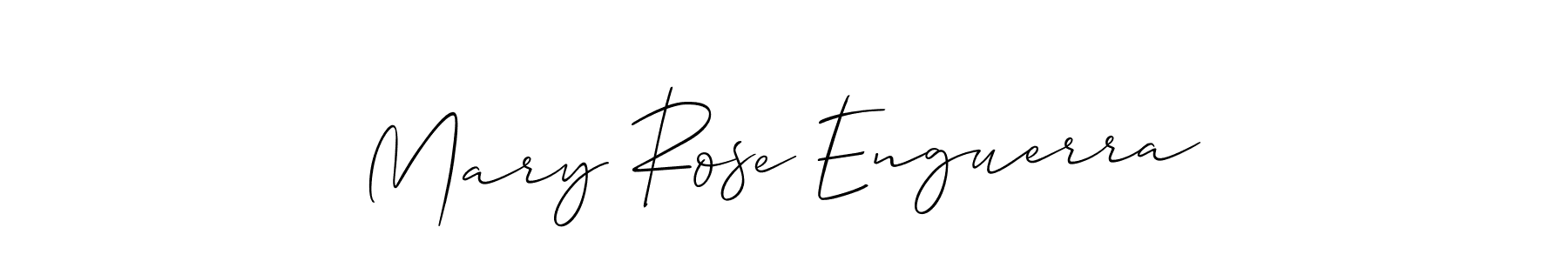 Use a signature maker to create a handwritten signature online. With this signature software, you can design (Allison_Script) your own signature for name Mary Rose Enguerra. Mary Rose Enguerra signature style 2 images and pictures png