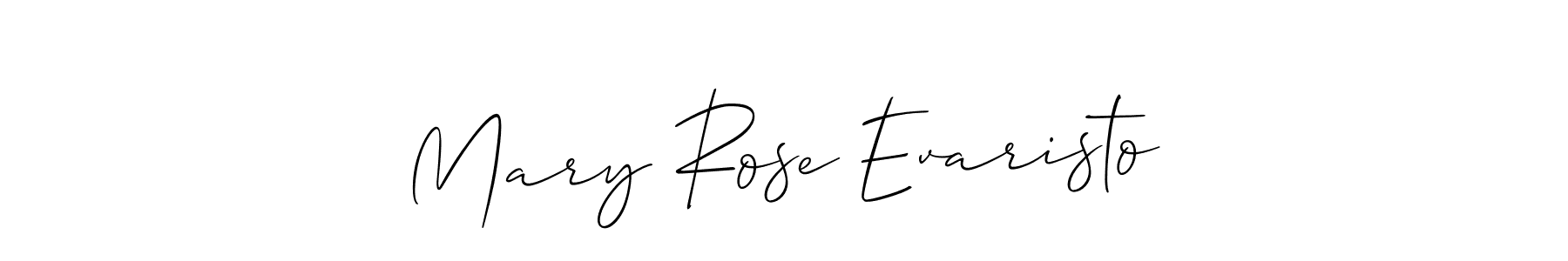 Also we have Mary Rose Evaristo name is the best signature style. Create professional handwritten signature collection using Allison_Script autograph style. Mary Rose Evaristo signature style 2 images and pictures png