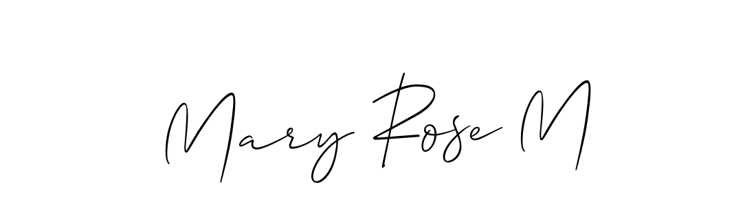 Make a beautiful signature design for name Mary Rose M. With this signature (Allison_Script) style, you can create a handwritten signature for free. Mary Rose M signature style 2 images and pictures png