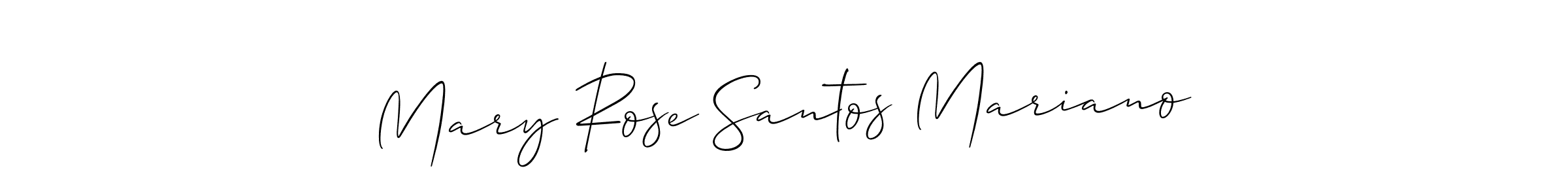 You should practise on your own different ways (Allison_Script) to write your name (Mary Rose Santos Mariano) in signature. don't let someone else do it for you. Mary Rose Santos Mariano signature style 2 images and pictures png