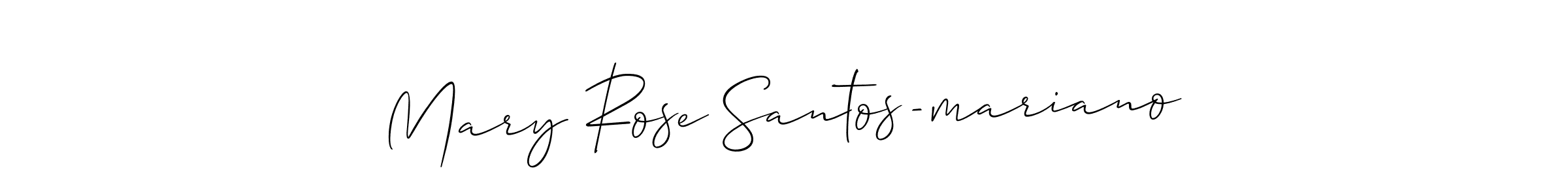 Use a signature maker to create a handwritten signature online. With this signature software, you can design (Allison_Script) your own signature for name Mary Rose Santos-mariano. Mary Rose Santos-mariano signature style 2 images and pictures png