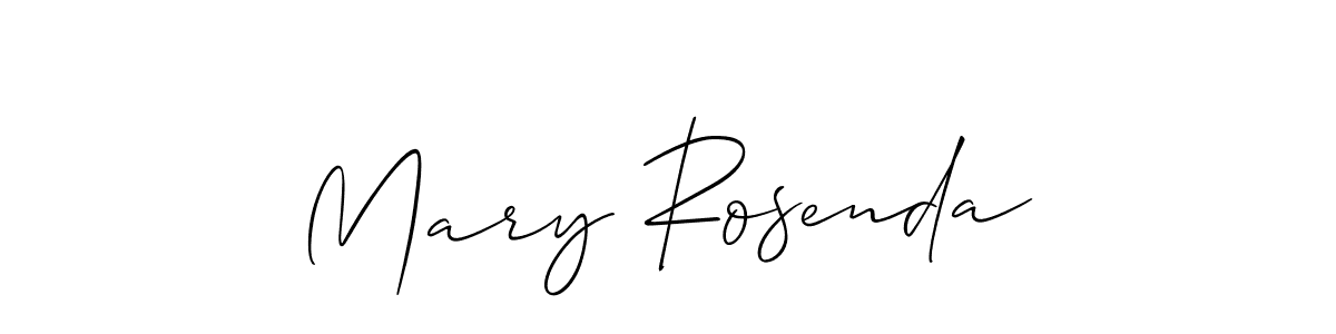 Make a beautiful signature design for name Mary Rosenda. With this signature (Allison_Script) style, you can create a handwritten signature for free. Mary Rosenda signature style 2 images and pictures png