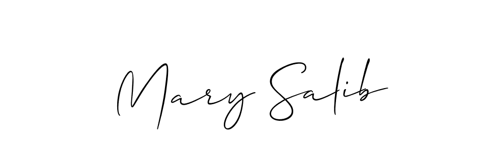 How to make Mary Salib signature? Allison_Script is a professional autograph style. Create handwritten signature for Mary Salib name. Mary Salib signature style 2 images and pictures png