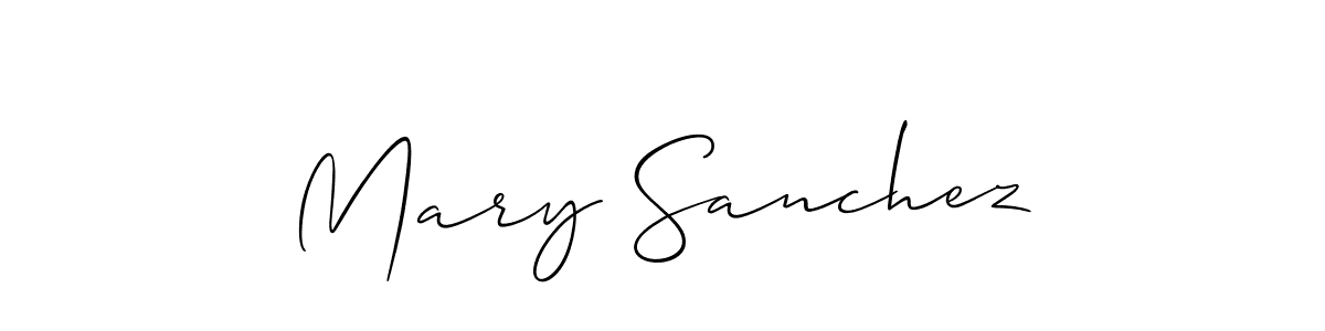 Design your own signature with our free online signature maker. With this signature software, you can create a handwritten (Allison_Script) signature for name Mary Sanchez. Mary Sanchez signature style 2 images and pictures png