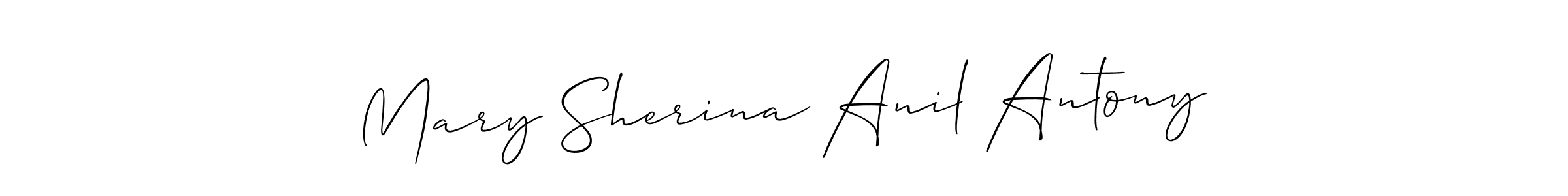 Make a beautiful signature design for name Mary Sherina Anil Antony. With this signature (Allison_Script) style, you can create a handwritten signature for free. Mary Sherina Anil Antony signature style 2 images and pictures png