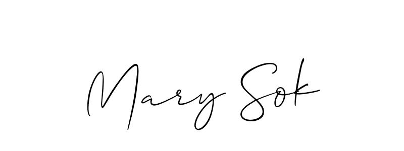 Also we have Mary Sok name is the best signature style. Create professional handwritten signature collection using Allison_Script autograph style. Mary Sok signature style 2 images and pictures png