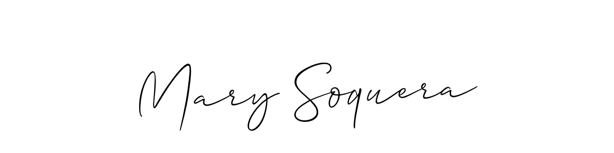 Allison_Script is a professional signature style that is perfect for those who want to add a touch of class to their signature. It is also a great choice for those who want to make their signature more unique. Get Mary Soquera name to fancy signature for free. Mary Soquera signature style 2 images and pictures png