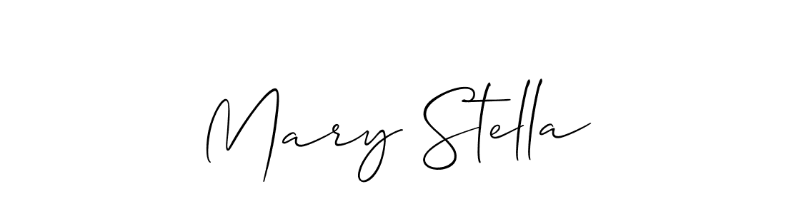 Design your own signature with our free online signature maker. With this signature software, you can create a handwritten (Allison_Script) signature for name Mary Stella. Mary Stella signature style 2 images and pictures png