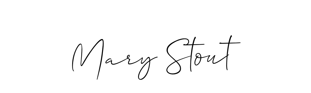 Use a signature maker to create a handwritten signature online. With this signature software, you can design (Allison_Script) your own signature for name Mary Stout. Mary Stout signature style 2 images and pictures png
